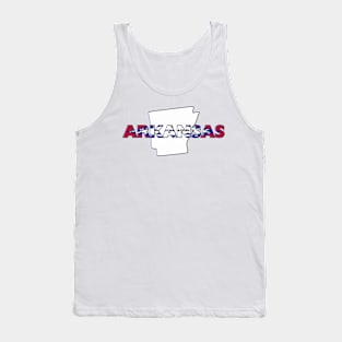 Arkansas Colored State Letters Tank Top